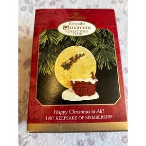 1997 Hallmark Keepsake Ornament Collectors Club "Happy Christmas to All"
